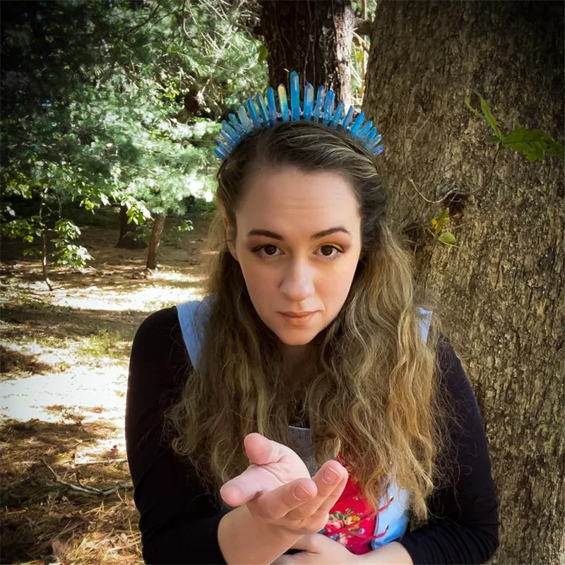 

Princess Hairpin Accessories Crystal Hairpin Mermaid Jewelry Bridal Hain Pins Hair Pick Hairwear Stick Fairy Headband Quartz