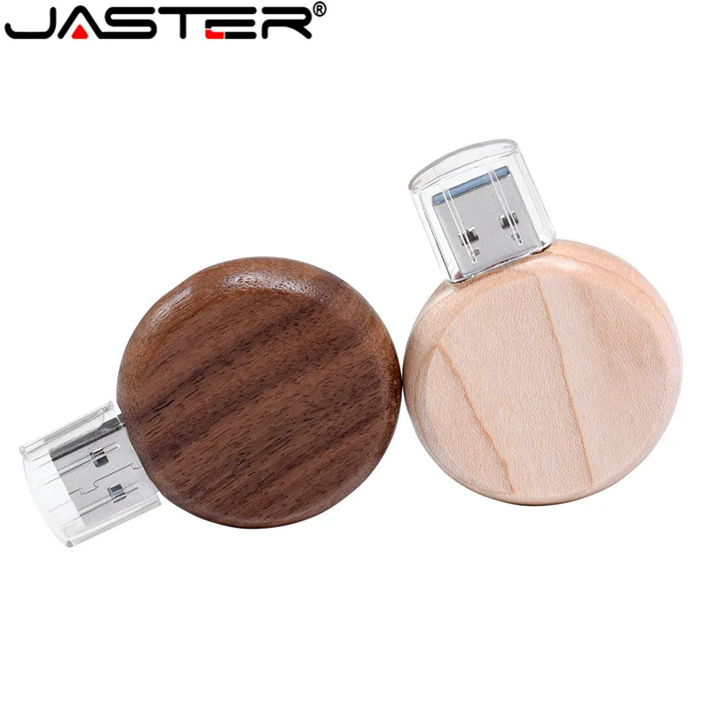 Деревянный Мини USB флеш-накопитель 4 ГБ 8 16 32 64 2 0 круглый деревянный флешка |