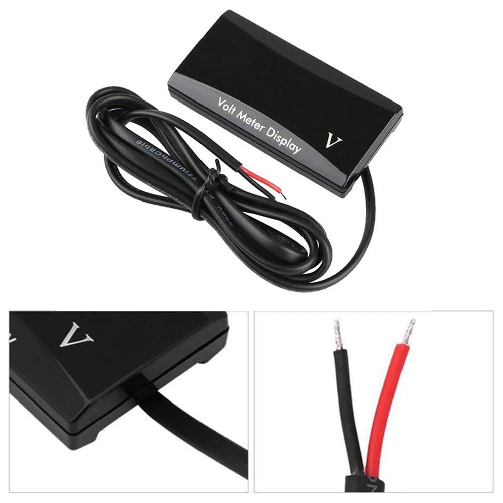12V SPEC Digital LED Display Voltmeter Car Motorcycle Volt Gauge Panel Meter Red Yellow Blue Green | Автомобили и мотоциклы