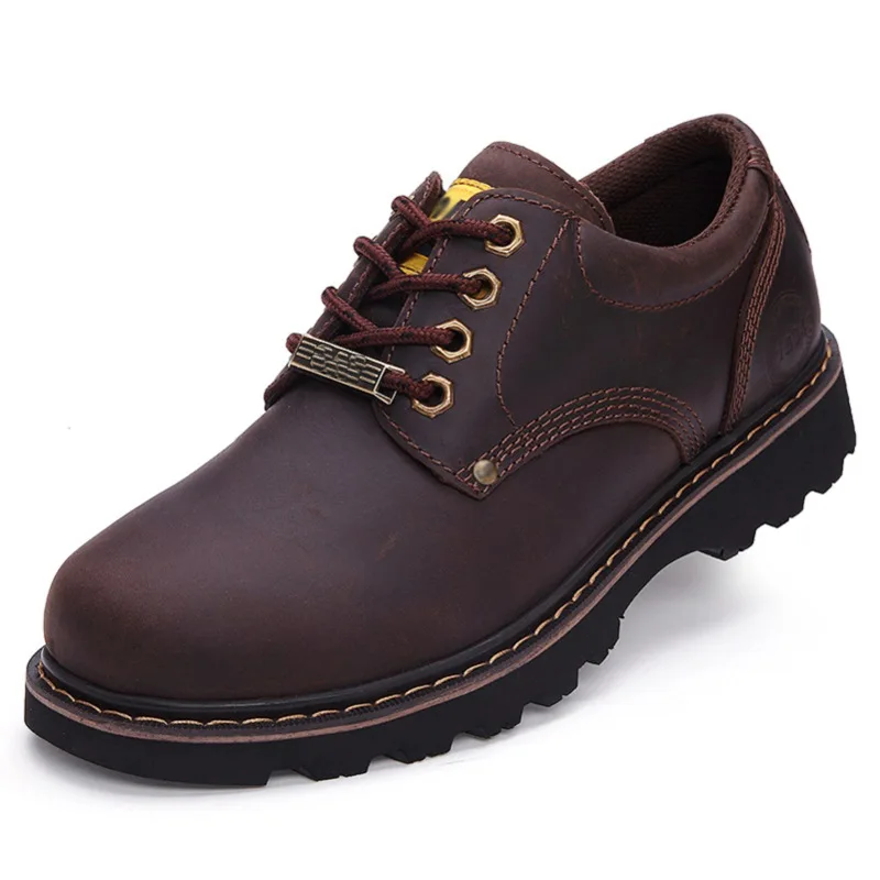 2021 Men's Shoes Genuine Leather Luxury Men's Casual Shoes Breathable Comfortable Hiking Shoes Men Soft Non-slip Size