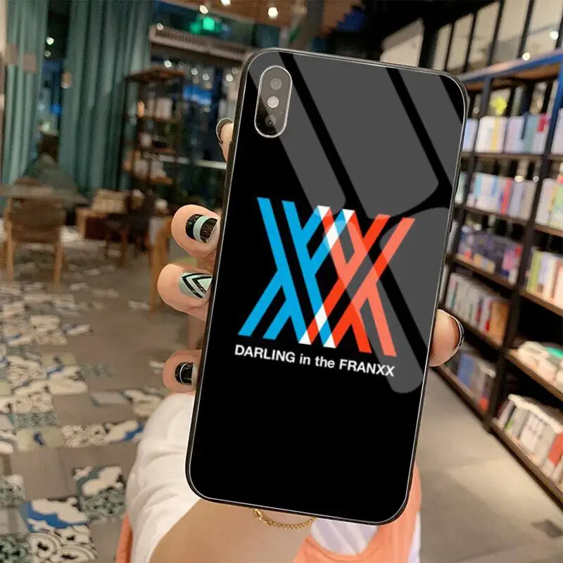 

HPCHCJHM Darling in franxx zero two Phone Case Cover Tempered Glass For iPhone 11 Pro XR XS MAX 8 X 7 6S 6 Plus SE 2020 case