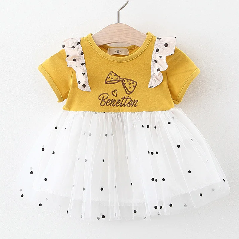 Bear Leader/Детские платья 2020 г. Новое летнее Сетчатое платье для маленьких девочек