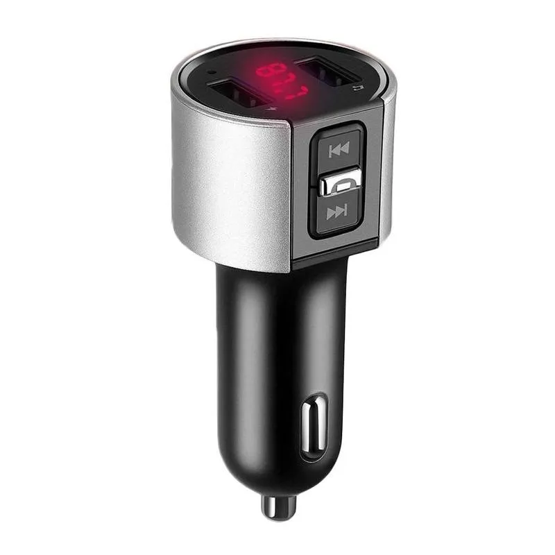 Bluetooth FM трансмиттер аудио модулятор двойной USB плеер комплект для вызова MP3