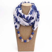 vintage luxury brand necklace scarf for women springautumn muslim head scarves chiffon scarf choker clothing accessories