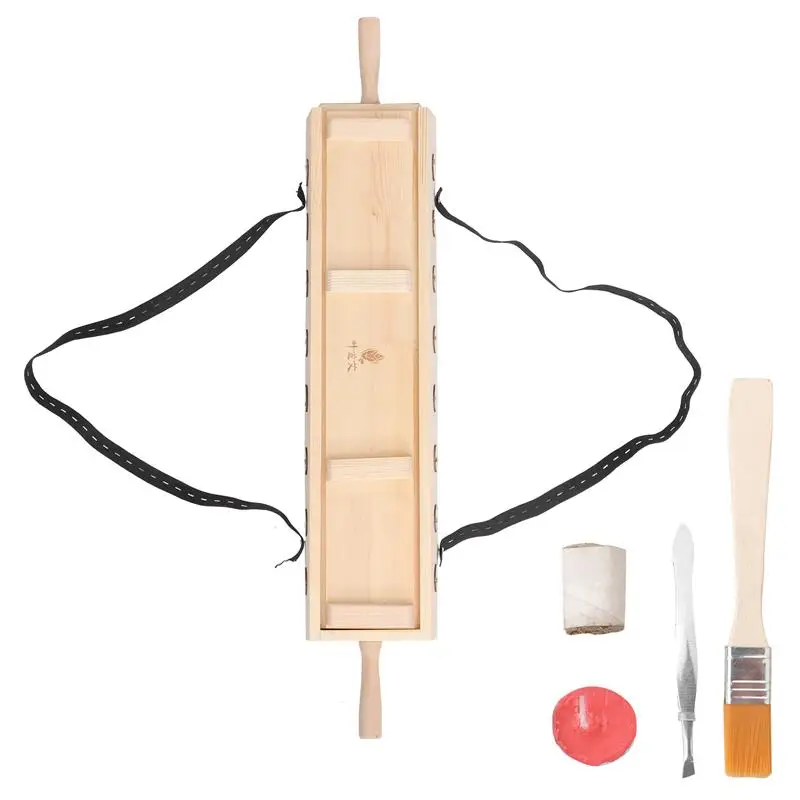 

1 Set Back Warm Moxibustion Box Set Solid Wood Moxibustion Box Appliance Kit
