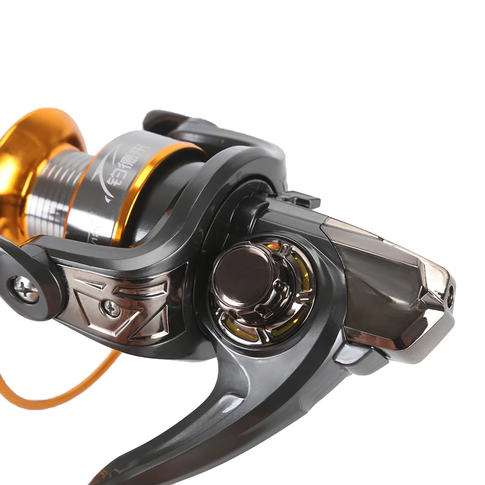 

LJ30-90 Fishing Reel Far Throw Wheel Metal Handle Line Cup 4.1:1 Gear Ratio High Strength PA66 Nylon Body Guide Rod Structure