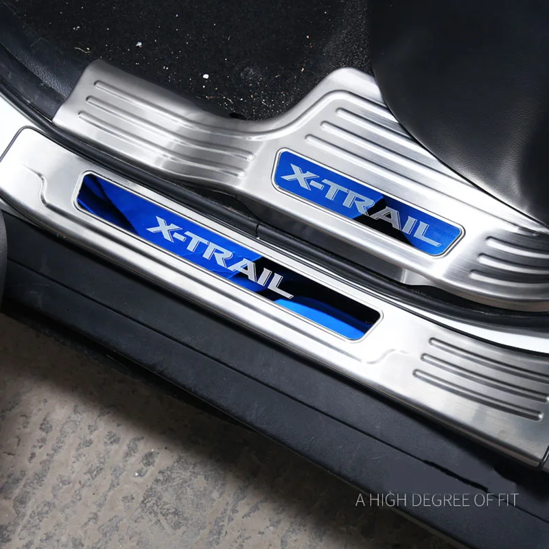 

Car Threshold Bar Trunk Guard Car Welcome Pedal Decorative Stainless Steel Sparkles Total Package Protection For Nissan X-Trail