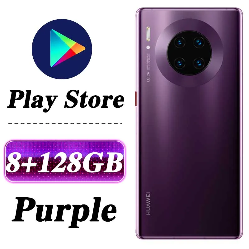 8G 128G Purple HUAWEI mate 30 Pro мобильный телефон 6,53 дюймов Kirin 990 Восьмиядерный Android 10 Встроенный датчик жестов Google play - Цвет: 8G 128G Purple