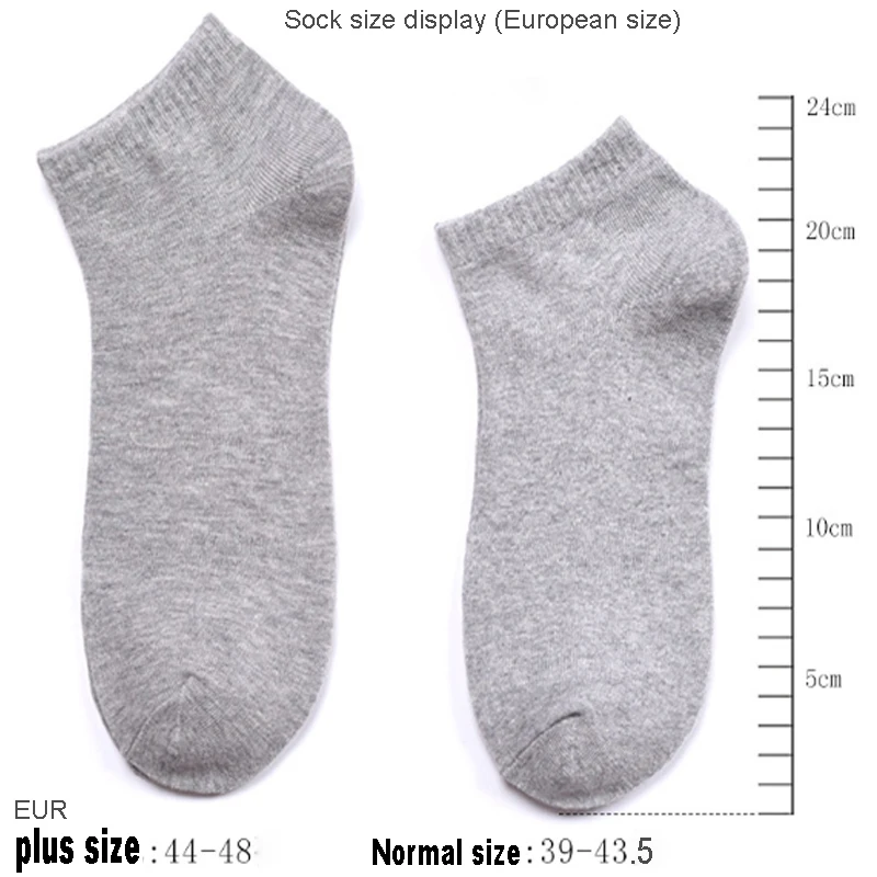

10 Pair High Qualisty Men Ankle Socks Summer Cotton Black White Business Leisure Sports Sock For Men's Dress Gifts Sox Size44-48
