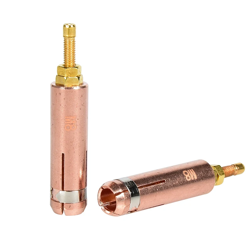 Медный патрон-гвоздик 5PcsM8 для сварки утолщенный прочный конденсатор хранения
