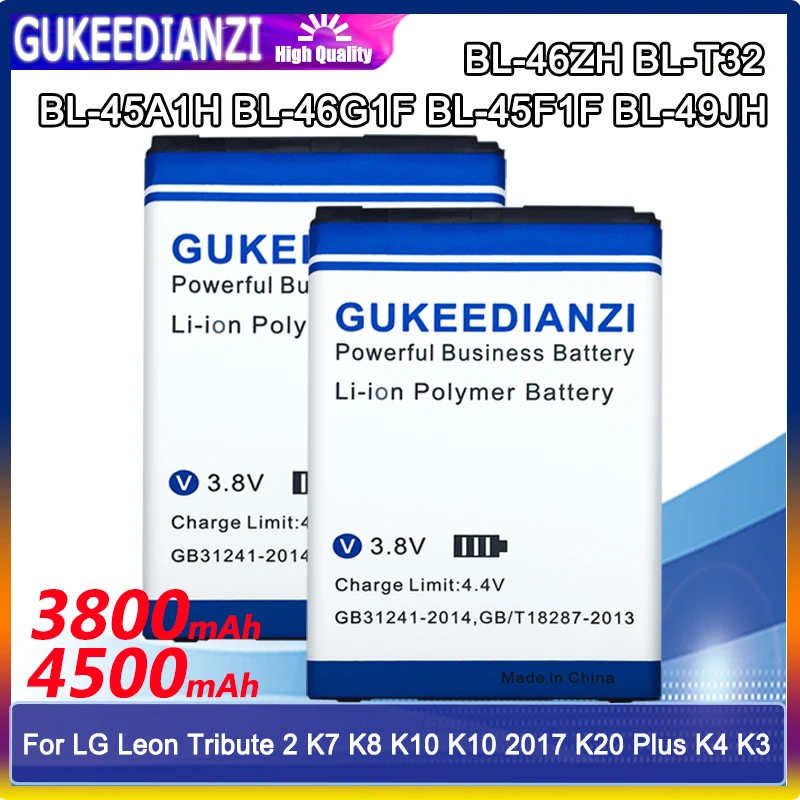 BL 46ZH для LG K7 K8 Tribute 5 K332 K350N K371 K373 K8V модель K10 2017 K20 плюс K4 K3 45A1H 46G1F 45F1F 49JH|Аккумуляторы