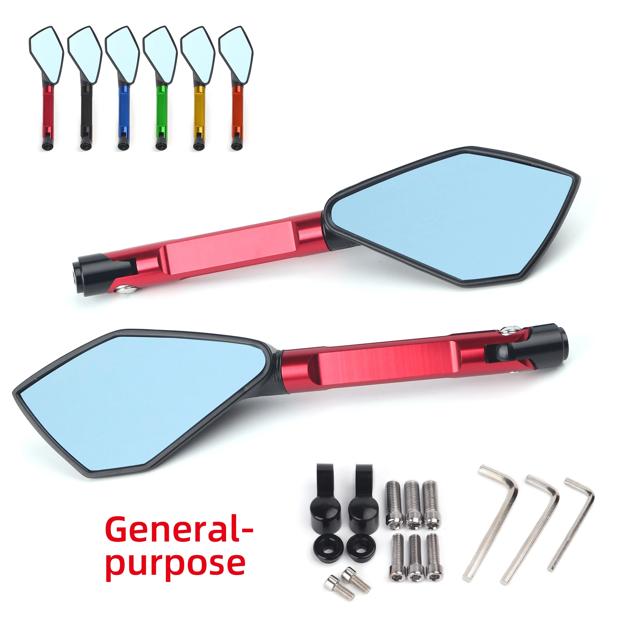 

Universal CNC Aluminum Motorcycle Rearview Mirrors Mirror For Suzuki Honda R1 R6 Kawasaki Yamaha ktm Scooter DUCATI