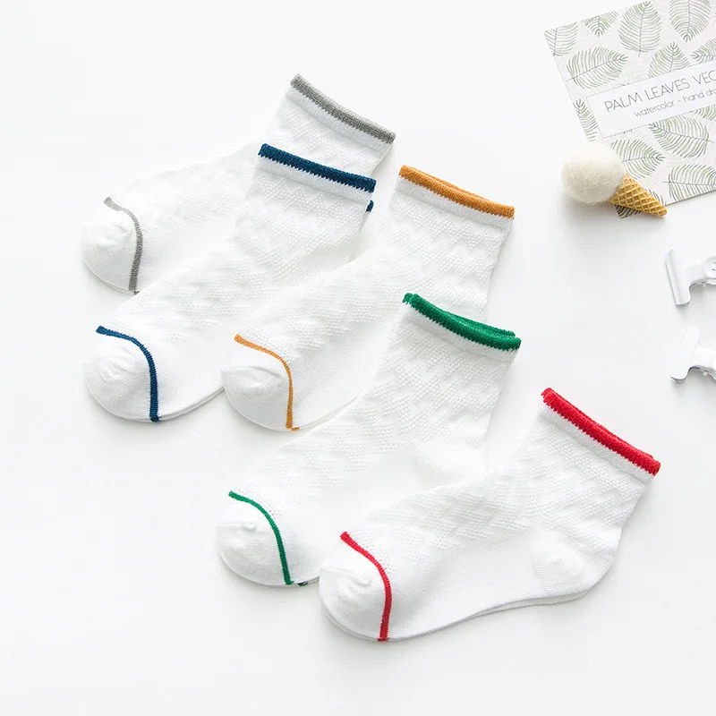5 Pairs/Lot Baby Soft Cotton Socks Newborns Infant Fashion Babies Lovely Mesh Short For 0-24 Month Boy Girl Kids Gift | Детская одежда