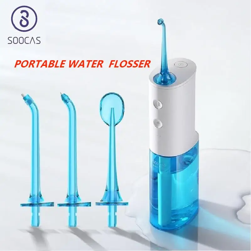 

Soocas W3 Oral Irrigator Dental Portable Water Flosser Tips USB Rechargeable Water Jet Flosser IPX7 Irrigator for Cleaning Teeth