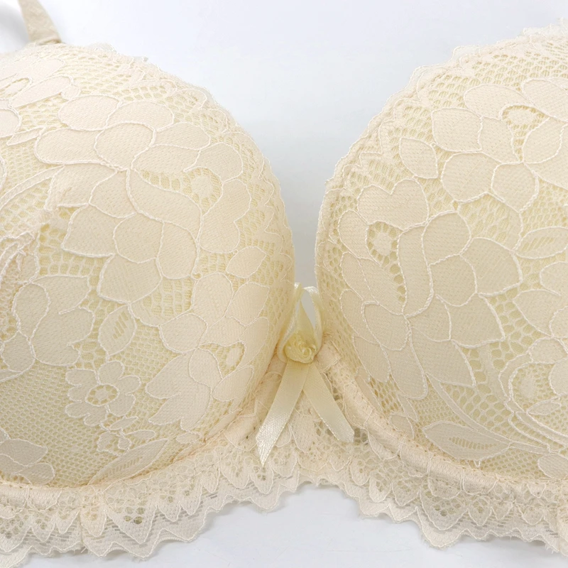 Женский бюстгальтер с кружевной вышивкой Plusgalpret пуш-ап на косточках цветочным