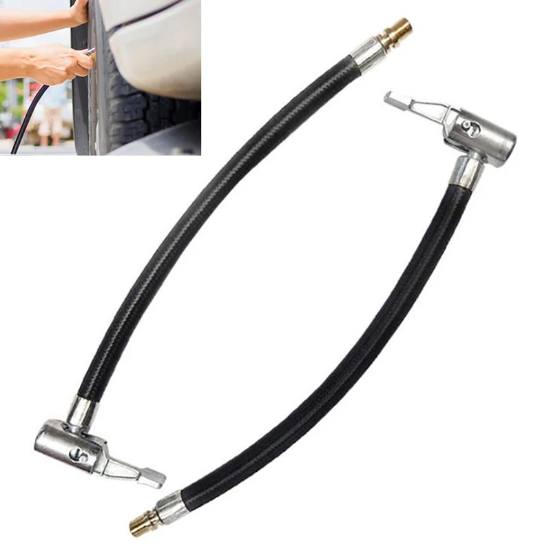 

Hot sale 1pc Bicycle Motorcycle Bike Car Flexible Clip On Air Tyre Tire Chuck Inflator Hose