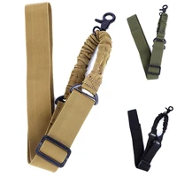 military army equipment adjustable tactical gun rifle sling one single point bungee rifle gun sling strap with hook safety belt