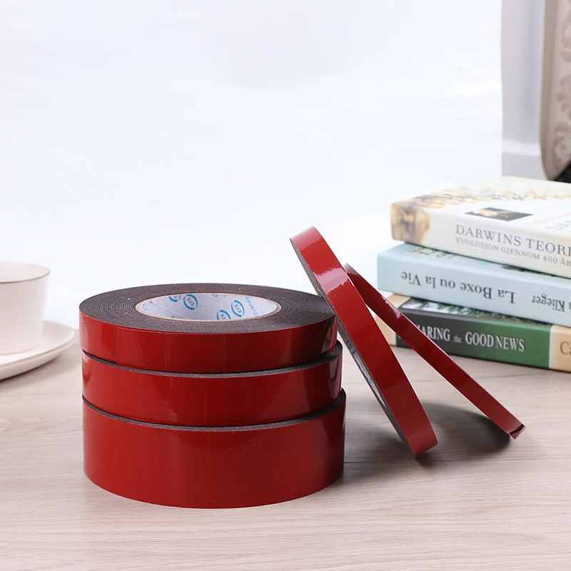 20M 8-30mm 0.5mm Thickness Black Super Strong Self Adhesive Foam Car Trim Body Double Sided Tape Mobile Phone Dust-proof Tape