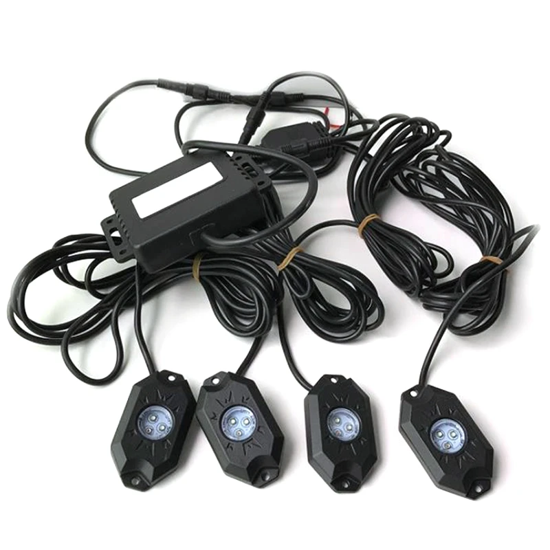 

4Pcs Underglow RGB LED Rock Lights Bluetooth Neon Light For Off-Road Trucks UTV
