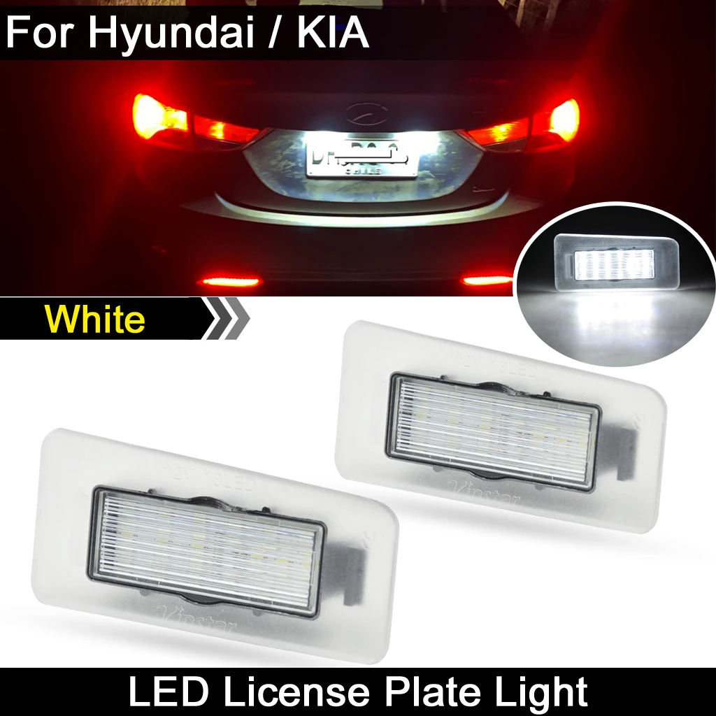 2 шт. для Hyundai Elantra 2011 2018 Accent 2019 Kia Forte светильник светодиодный номерной