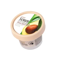 100g shea butter body scrub exfoliating deep cleansing whitening moisturizing smoothing reduce acne fine pores soft skin