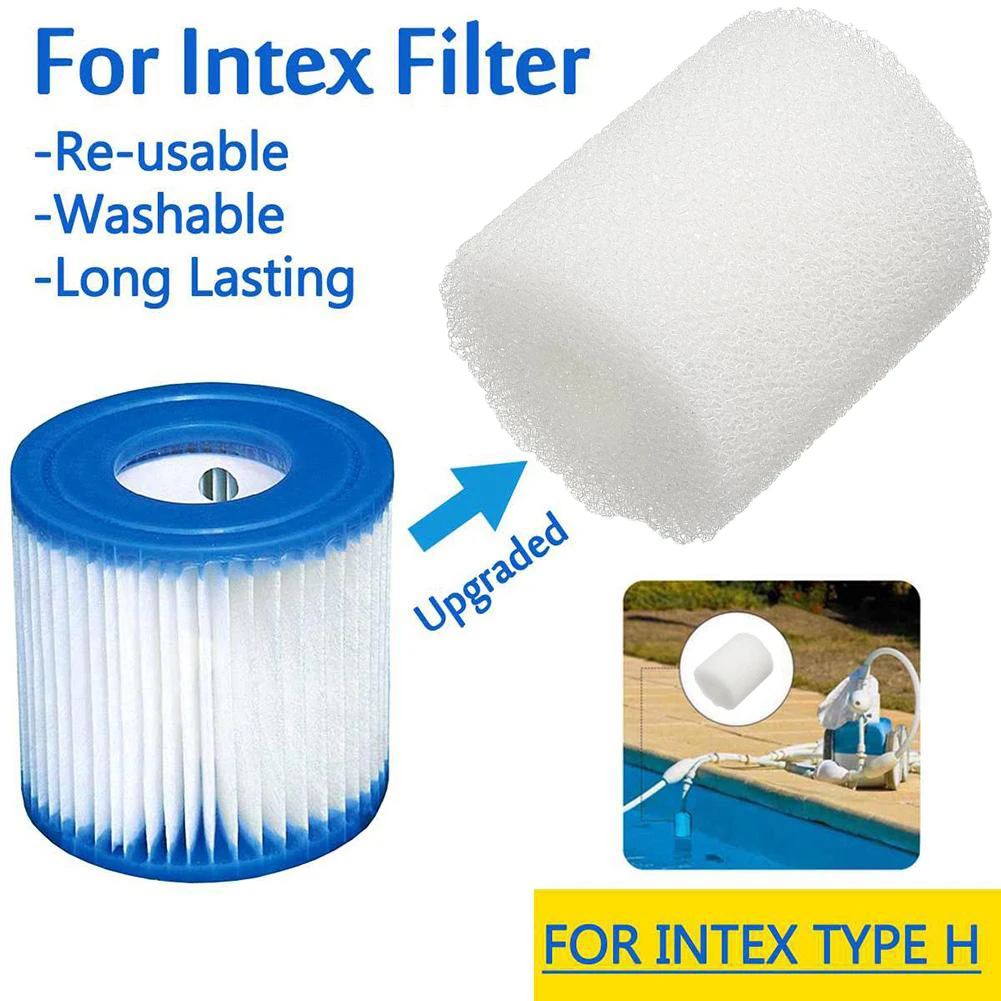 

Washable Pool Filter Sponge 2Pcs Foam Pool Reusable Spa Swimming Durable High Quality Practical