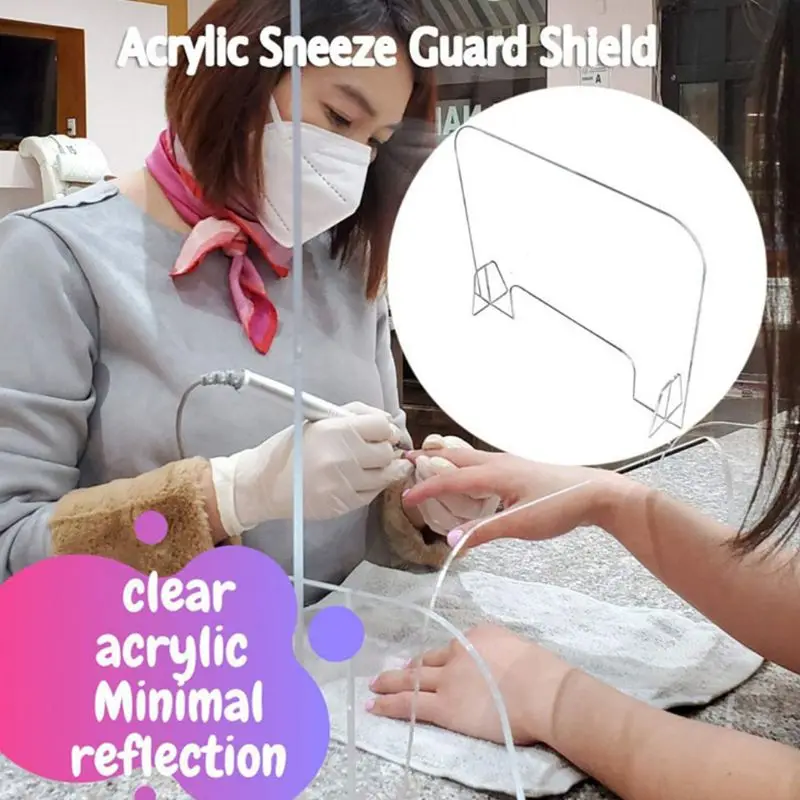 

Transparent Acrylic Guard Shield Sneeze Cough Protective Board Shield Barrier