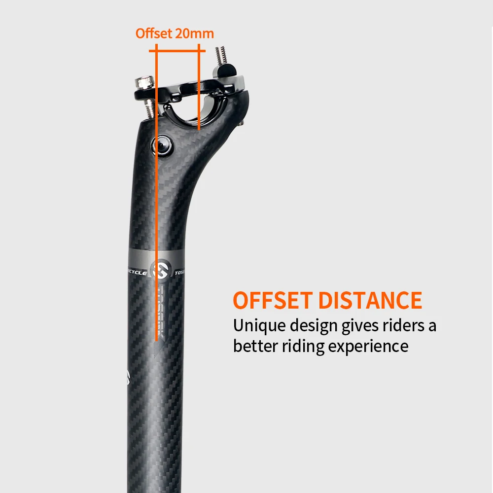 TOSEEK Seatpost carbon 3K Weave Matt Offset 20mm Seat post 27.2/30.8/31.6 Mtb Telescopic dropper | Спорт и развлечения