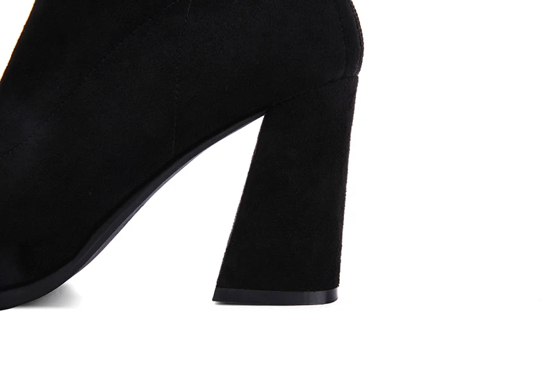 Женские ботильоны на толстом каблуке с острым носком|Женские полусапожки| |