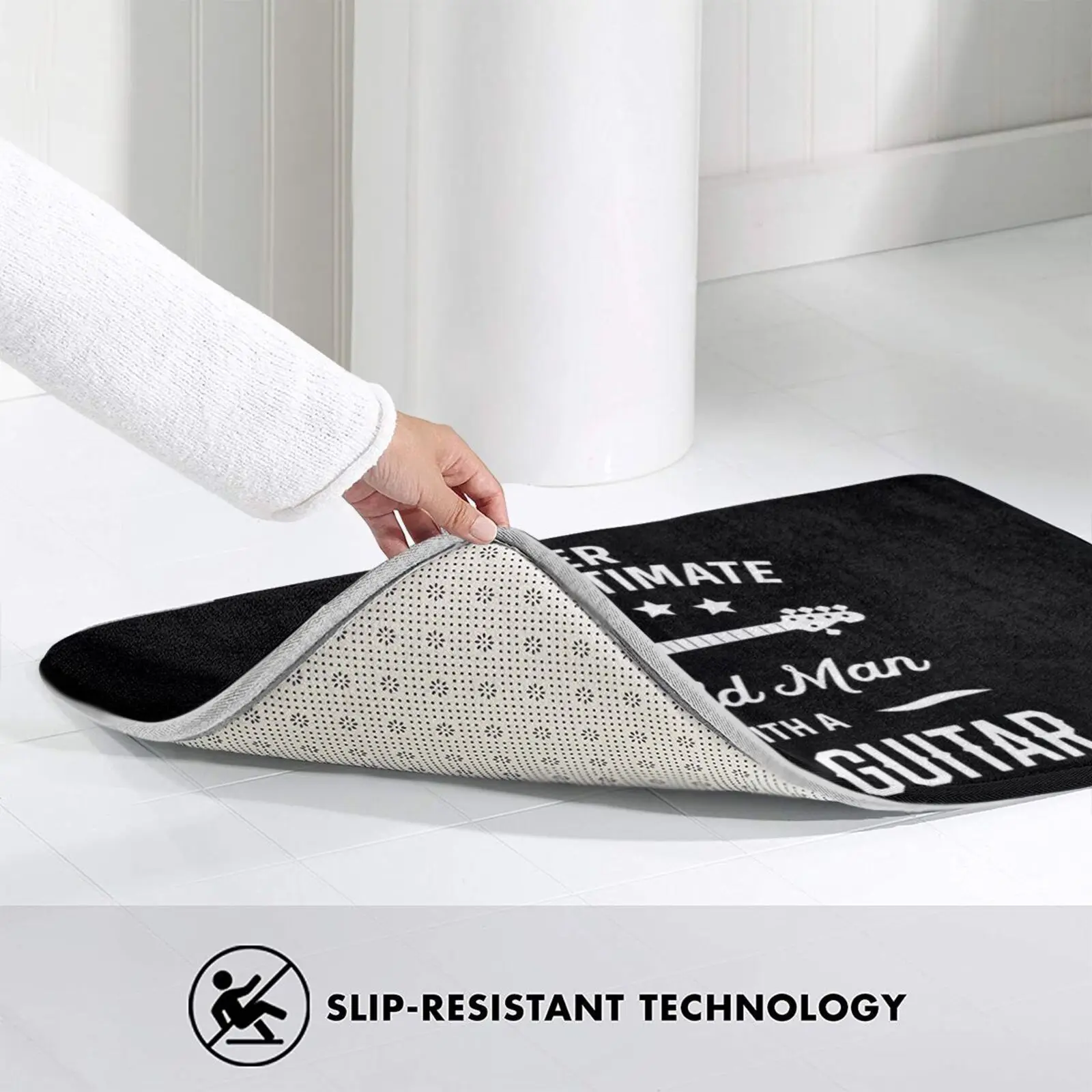 Мягкий Нескользящий 3D-коврик для бас-гитары пожилых людей | Коврики