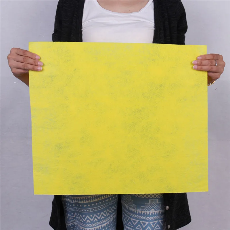 Yellow 50*40 см большой 1 шт Нетканая фетровая Полиэстеровая ткань, ткань, войлочные изделия, принадлежности для детского сада, для шитья кукол, аксессуары для рукоделия - Цвет: Yellow