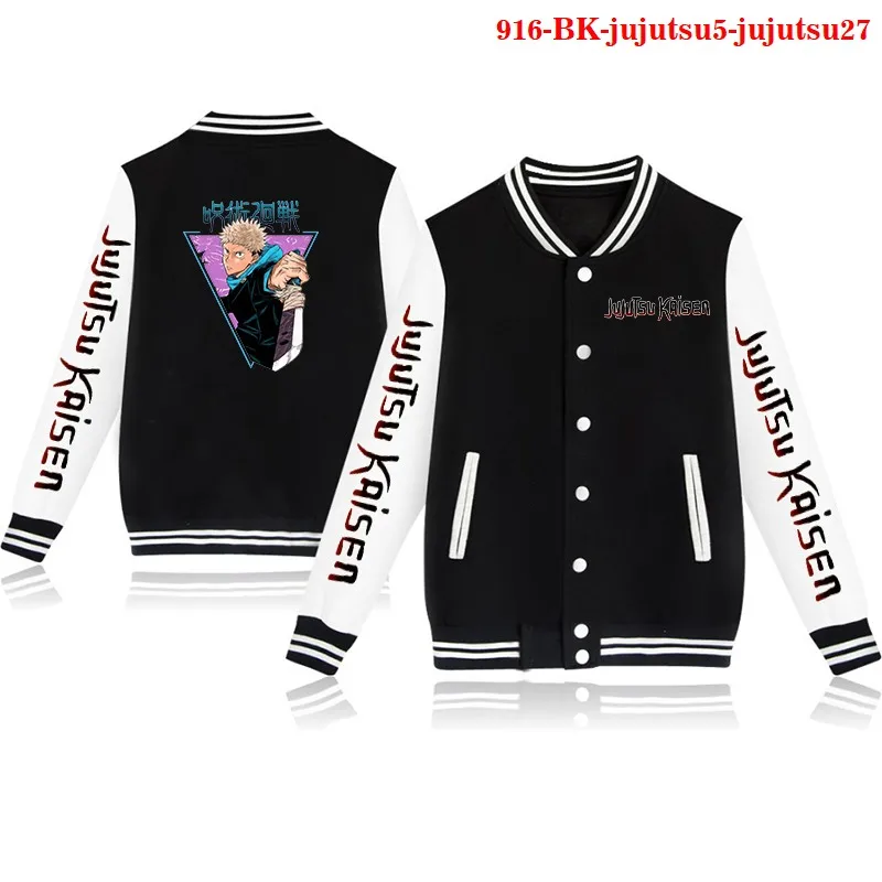 

Jujutsu Kaisen Anime Baseball Jacket Men Autumn Winter New Jacket Women Casual Streetwear Plus Size Uniform Jujutsu Kaisen Top