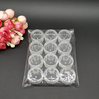 12pcs 35g plastic empty cosmetic jars cream sample makeup storage container