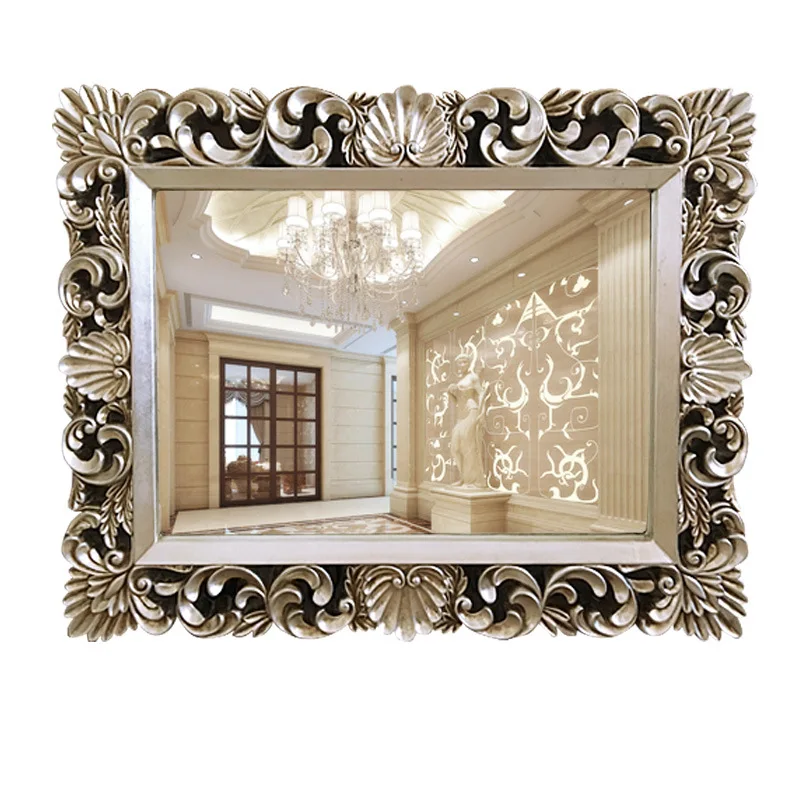 

European Style Classic Bathroom Mirror Wall Decor Living Room Ornaments