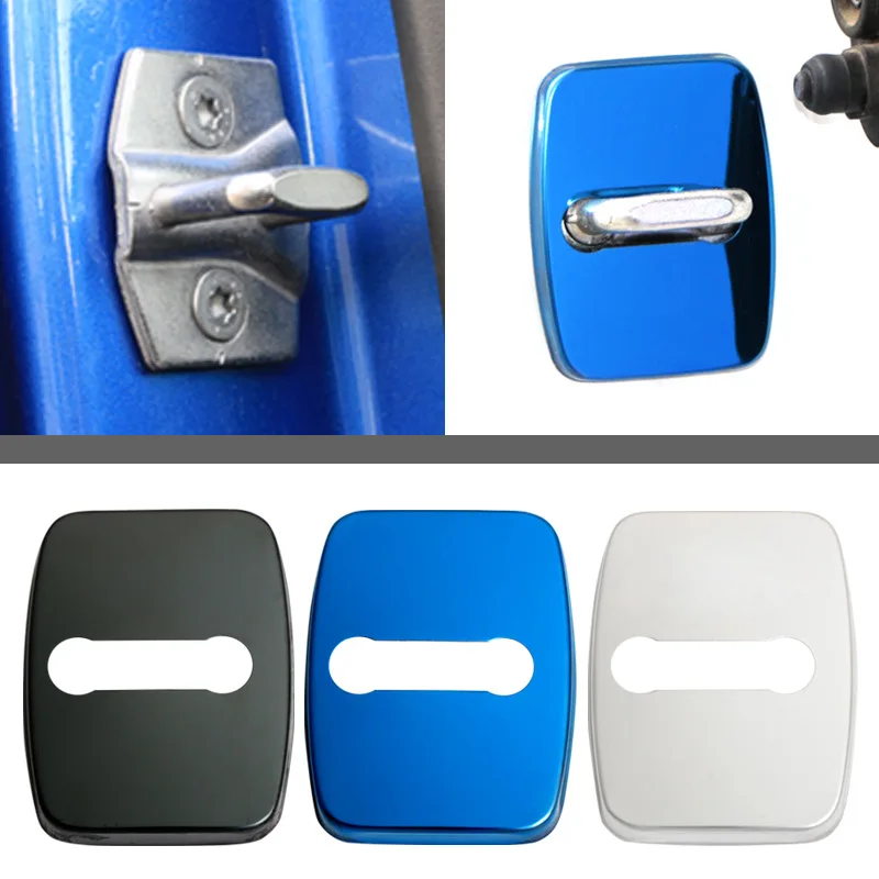 

4PCS Auto Case Stainless Steel Door Lock Buckle Protective Cover For BMW 1 series E87 E82 F20 F52 2007 2008-2018 Car Styling