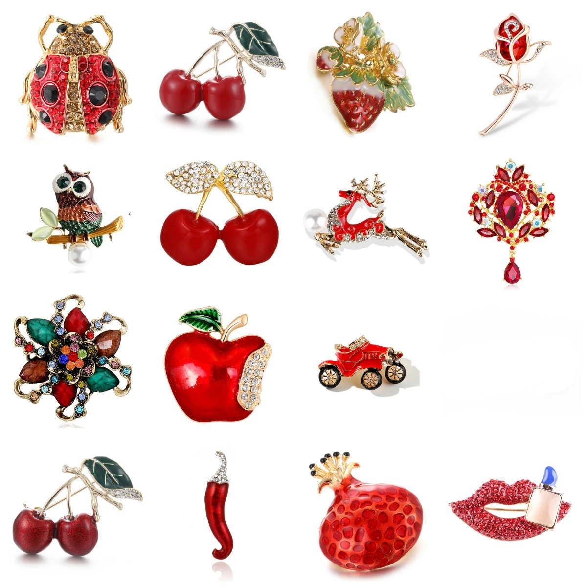 Античная Красная Автомобильная белка сова божья коровка роза цветок кошка птица