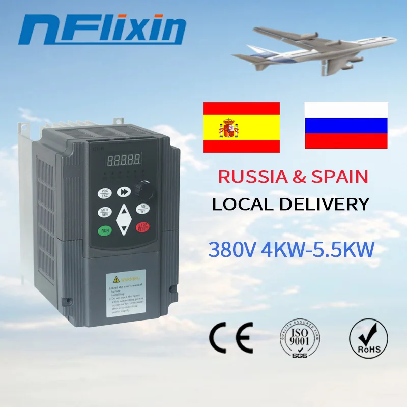 

nflixin 380V 5.5KW Solar Photovoltaic Compressed Water Pump VFD DC-to-AC Inverter Converter of 380V Triple (3) Phase Output