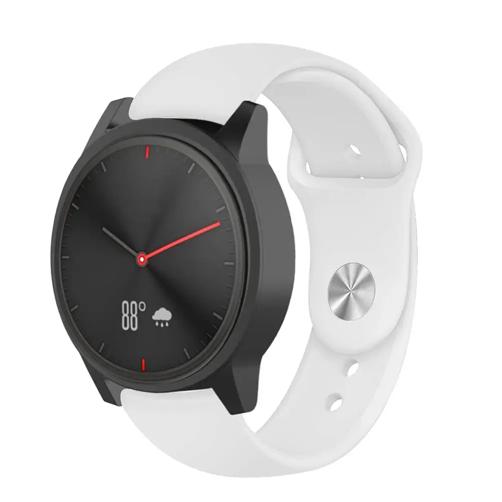 Мягкий силиконовый Спортивный Классический ремешок для наручных часов Garmin Vivomove HR Vivoactive 3 Аксессуары для умных часов