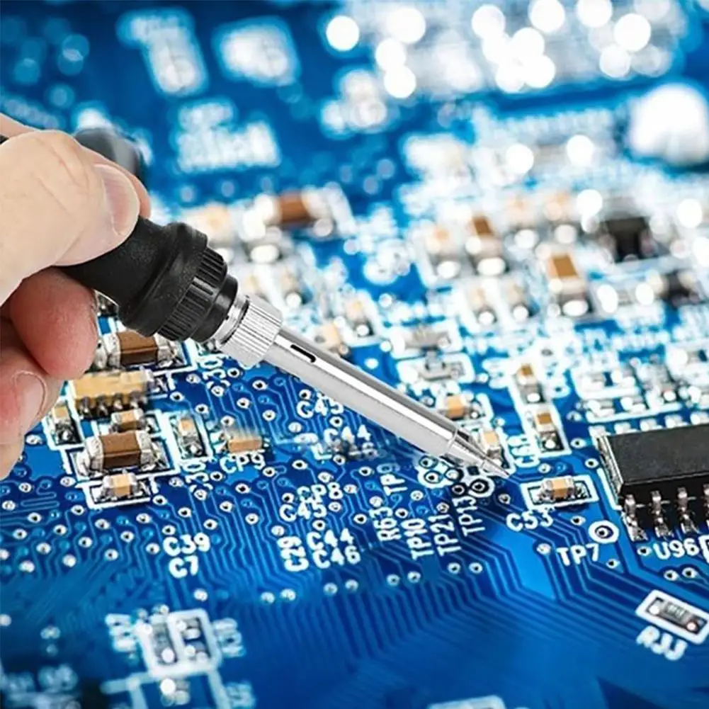 

60W Electric Soldering Iron Set Adjustable Temperature Welding Engraving Pump Wire Tools Welding Tool Soldering Tips F1W6