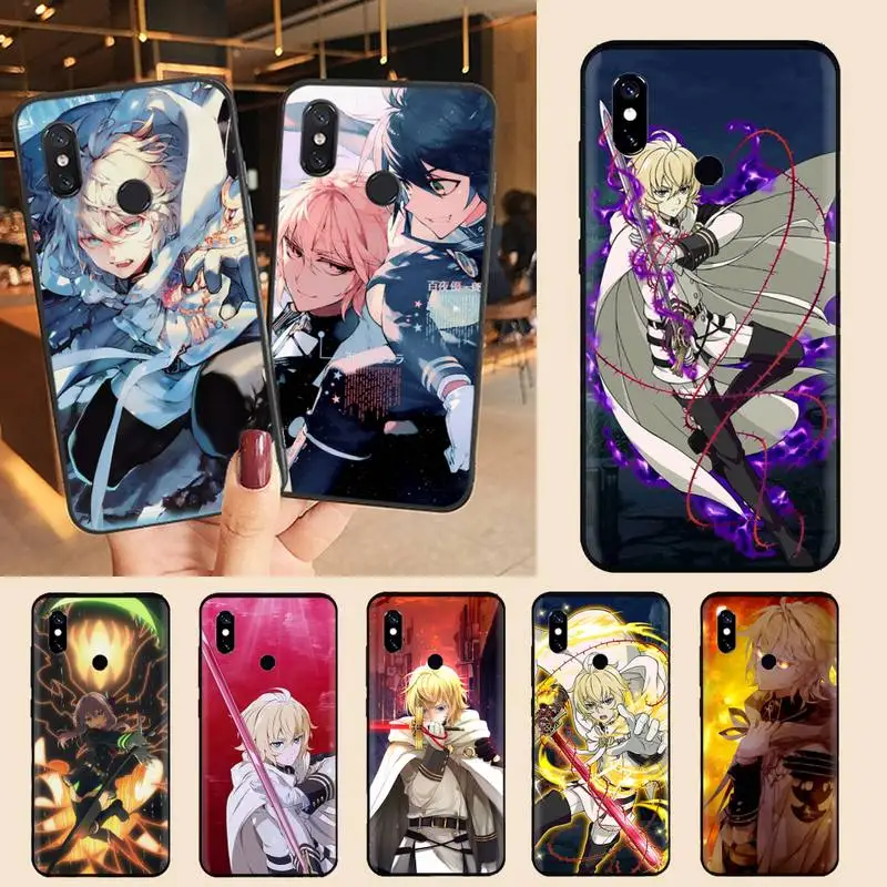 

Owari no seraph mikaela anime Phone Case For Xiaomi Redmi note 7 8 9 11 t s 10 A pro lite funda shell coque cover