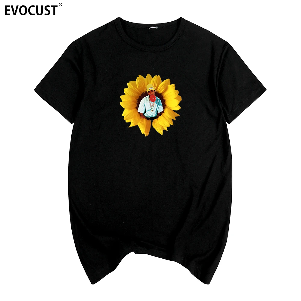 

Гольф Ван Подсолнух скейт вишня бомба Тайлер создатель хип-хоп Франк футболка с океаном хлопок мужская футболка новая футболка женская