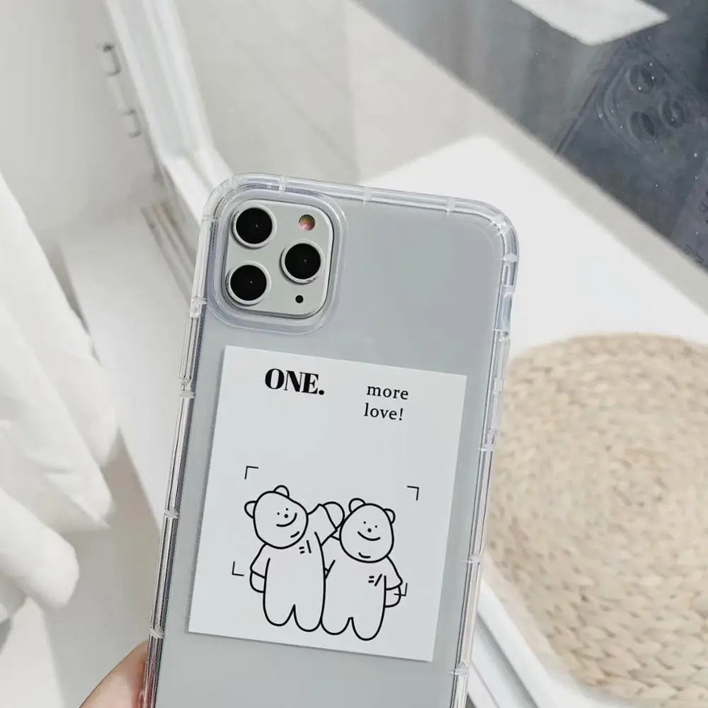 ORYKSZ Прозрачный чехол для телефона с изображением медведя из мультфильма iPhone 11 Pro