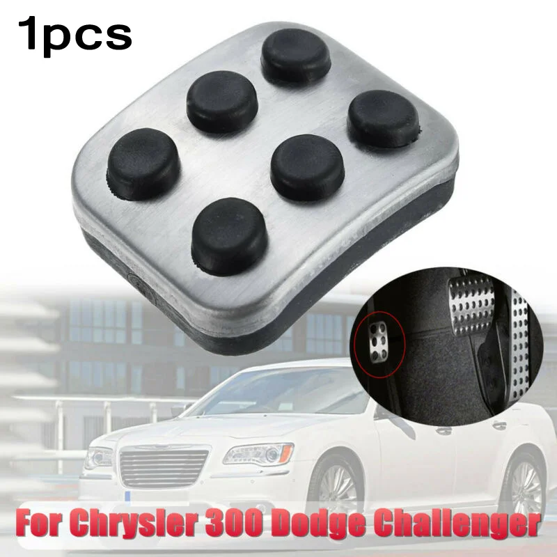 

1 Pcs Brake Pedal Fuel Urgency BrakeSilver+Black Car Truck Pedal Pad Stainless Steel For Chrysler 300 Dodge