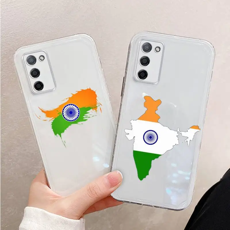 

Indian flag Phone Case For Xiaomi Mi 11 Ultra Lite 10 Redmi Note 9 8 7 9a K30S K40 Pro Transparent Coque