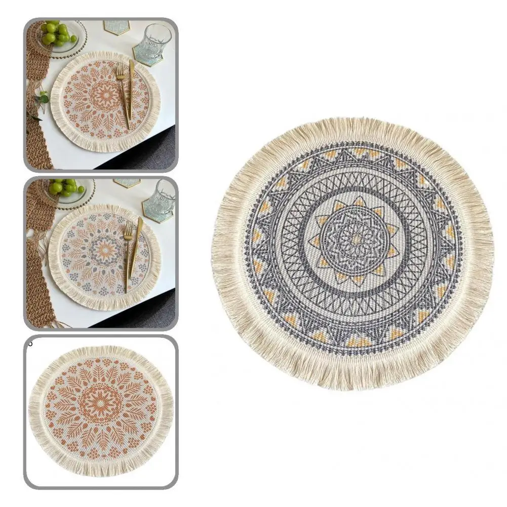 

Причудливый коврик для стола, Противоскользящие коврики из хлопка в богемном стиле, подставки для кастрюль, коврики для места
