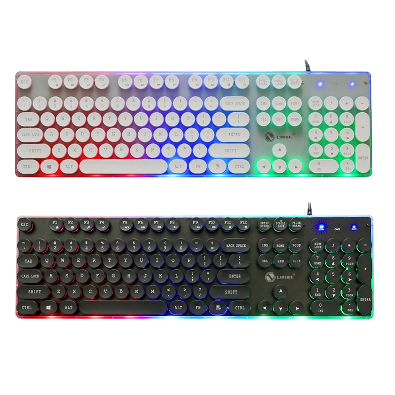 Игровая клавиатура LIMEIDE GK102 проводная светящаяся Водонепроницаемая механическая