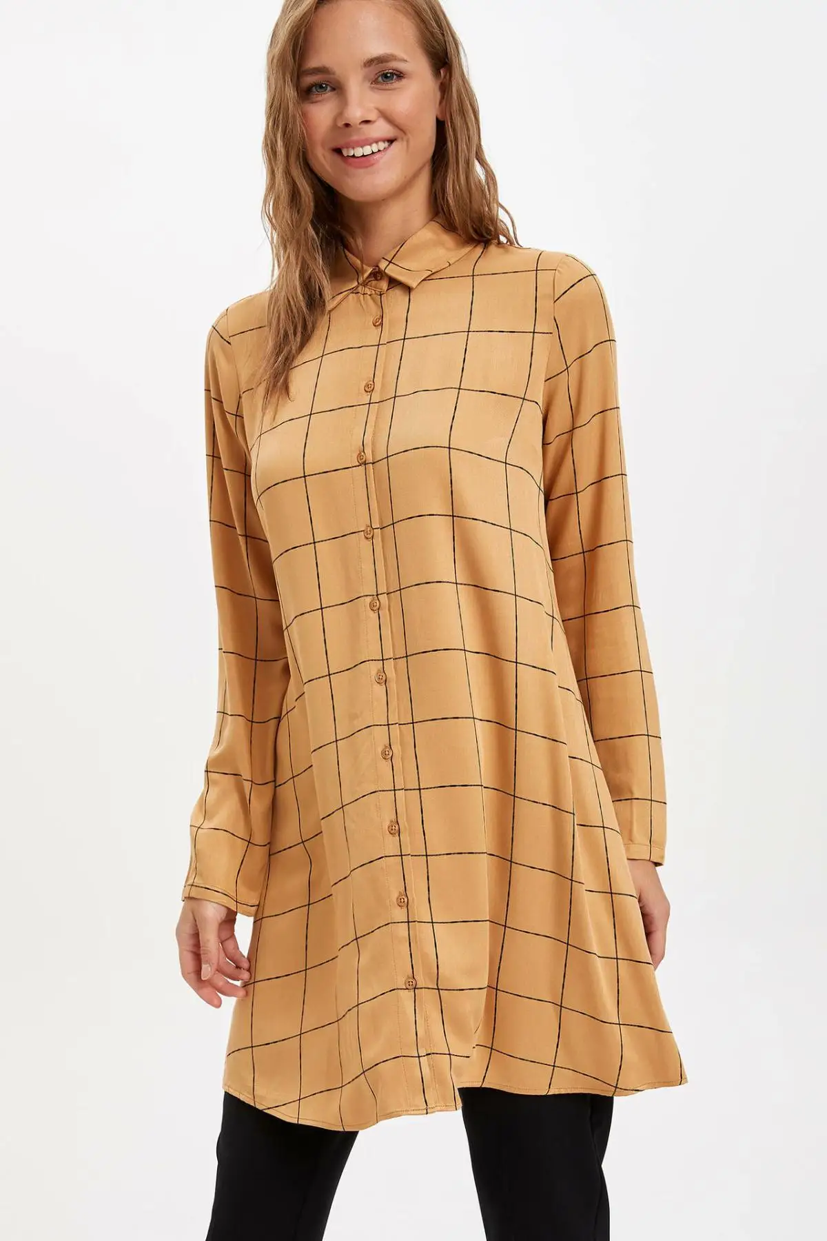 DeFacto модная женская рубашка с длинным рукавом женские свободные рубашки