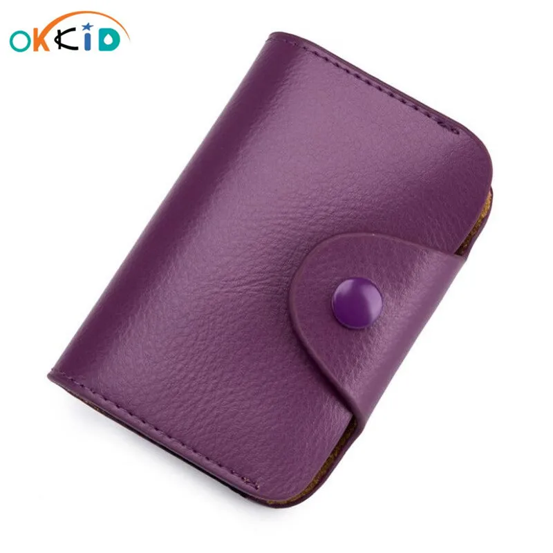 women mini leather wallet for credit cards unisex namecard bank card holder small men female purse gift | Багаж и сумки