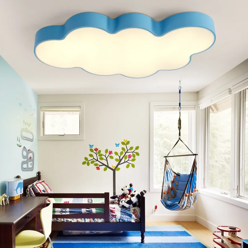Светодиодный облако потолочный светильник s Железный Абажур детские дети