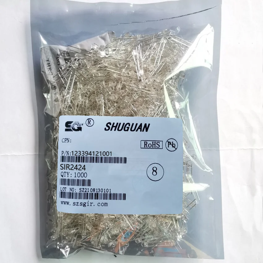 20 шт. ИК-светодиод 940 нм SIR2424 3 2x2 2 мм инфракрасный излучающий диод - купить по
